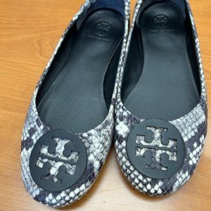 Tory Burch flat, snake leather